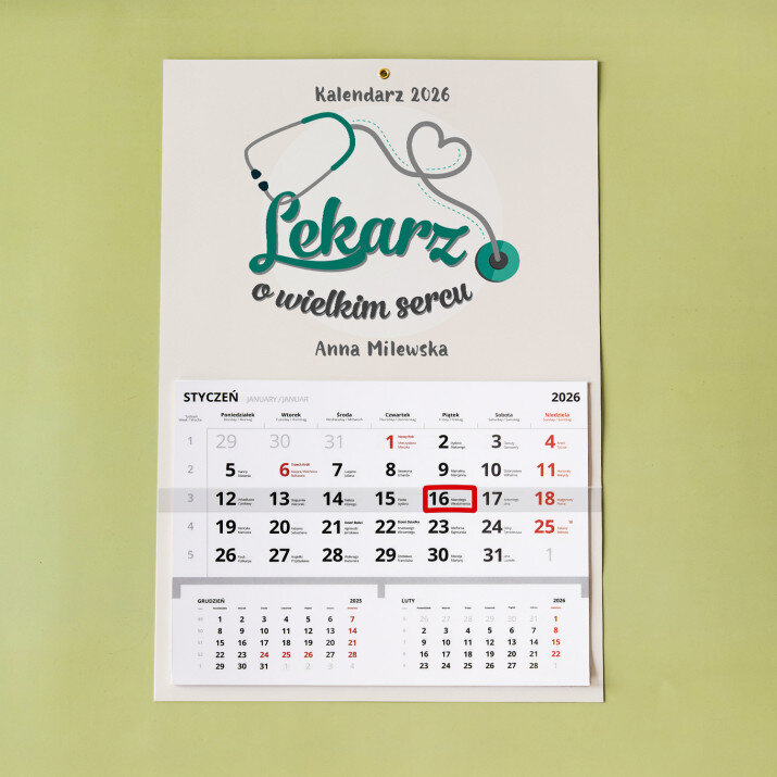 Lekarz o wielkim sercu - Kalendarz jednodzielny