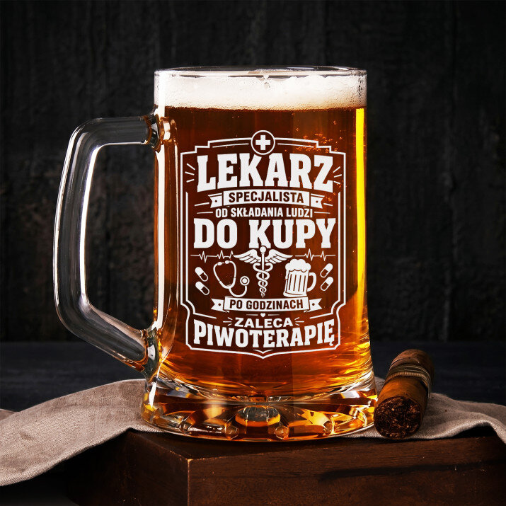 Kufel Dla Lekarza Prezent Dla Mężczyzny: Lekarz Piwoterapia