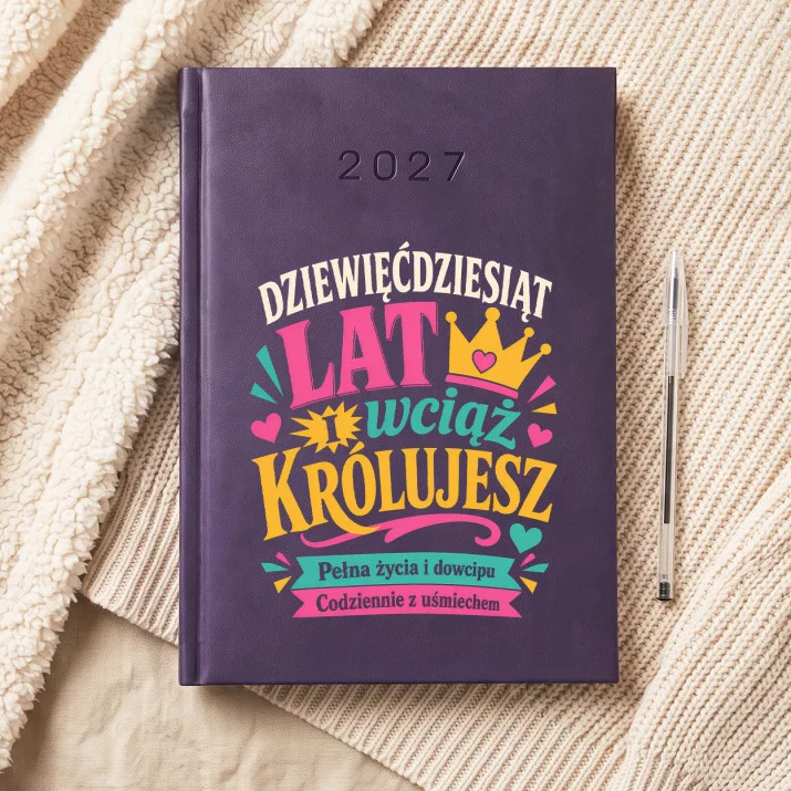 Kalendarz Książkowy A5 2027 Dla 90 Letniej Babci Prezent Na 90 Urodziny Dla Kobiety: Zadziorna Babcia