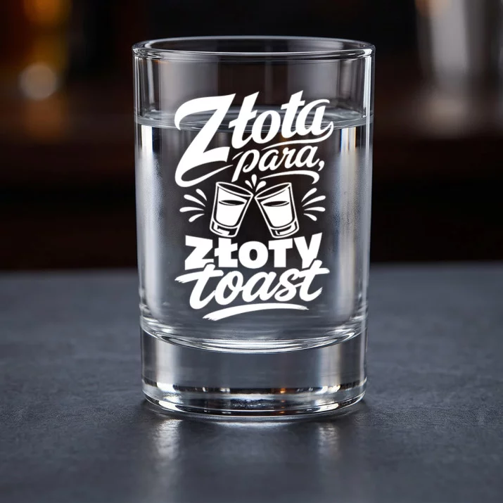 Kieliszki Do Wódki Na 50 Rocznicę Ślubu Prezent : Złoty Toast Kieliszki Do Wódki Na 50 Rocznicę Ślubu Prezent : Złoty Toast