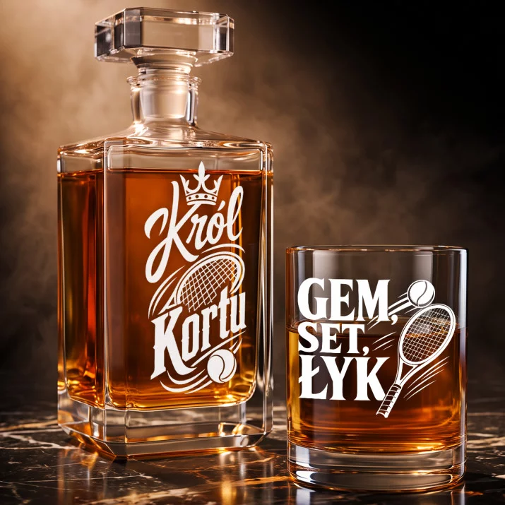 Zestaw Do Whisky Dla Tenisisty Prezent Dla Mężczyzny: Triumf Na Korcie