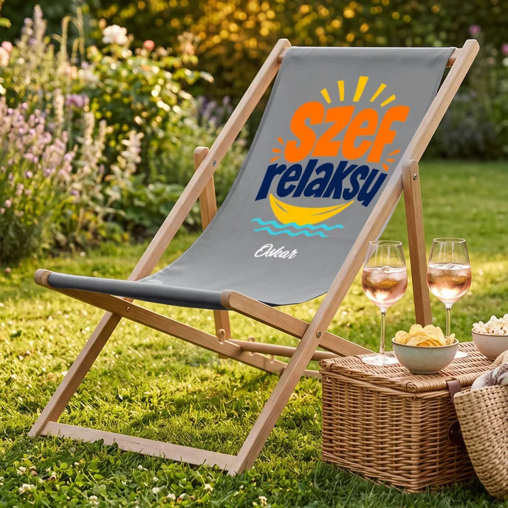Leżak Z Nadrukiem Dla Kolegi Prezent Dla Mężczyzny: Szef Relaksu