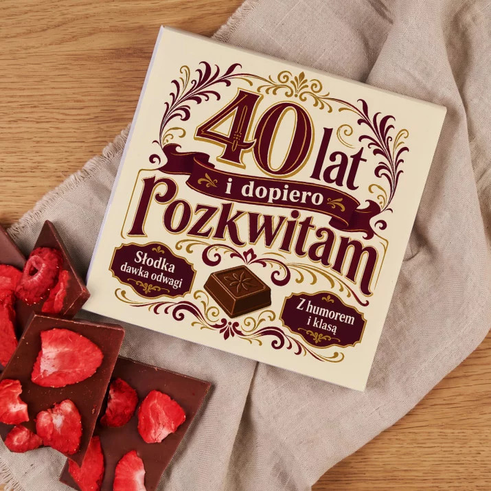 Czekolada Z Truskawkami Na 40 Urodziny Prezent Dla 40 Latki Kobiety: Ornamentalny Rozkwit