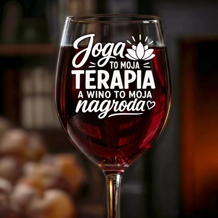 Kieliszek Do Wina Dla Joginki Prezent Dla Kobiety: Joga I Wino Nagroda Kieliszek Do Wina Dla Joginki Prezent Dla Kobiety: Joga I Wino Nagroda