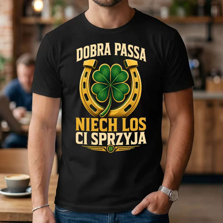 Koszulka Męska Na Szczęście Prezent Dla Mężczyzny: Niech Los Ci Sprzyja