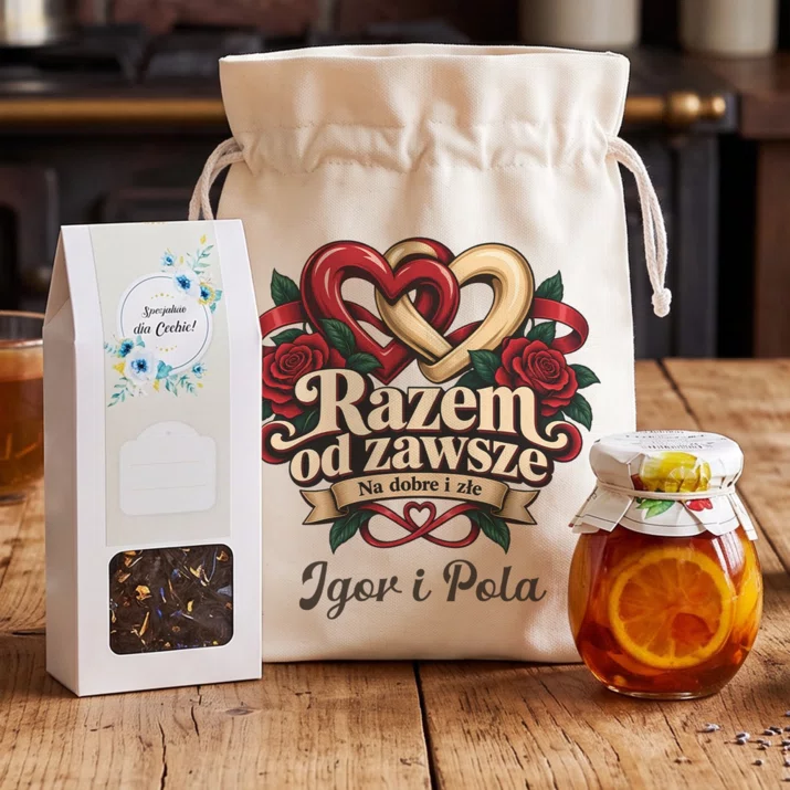 Zestaw Prezentowy z Herbatą Dla Niej i Dla Niego Prezent Dla Pary: Razem Od Zawsze Zestaw Prezentowy z Herbatą Dla Niej i Dla Niego Prezent Dla Pary: Razem Od Zawsze