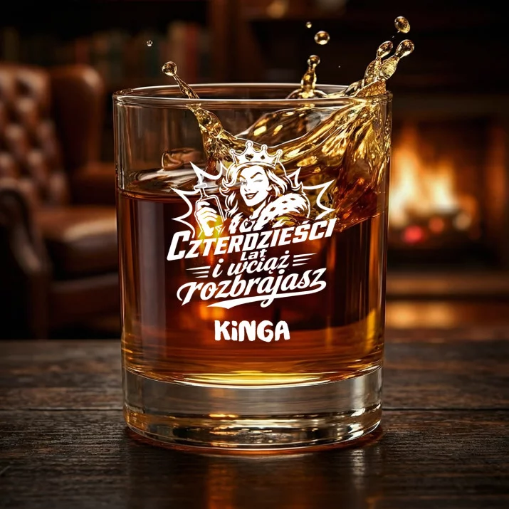Szklanki Do Whisky z Grawerem Na 40 Rocznicę Ślubu Prezent Dla Kobiety: Czterdzieści Lat I Wciąż Szklanki Do Whisky z Grawerem Na 40 Rocznicę Ślubu Prezent Dla Kobiety: Czterdzieści Lat I Wciąż