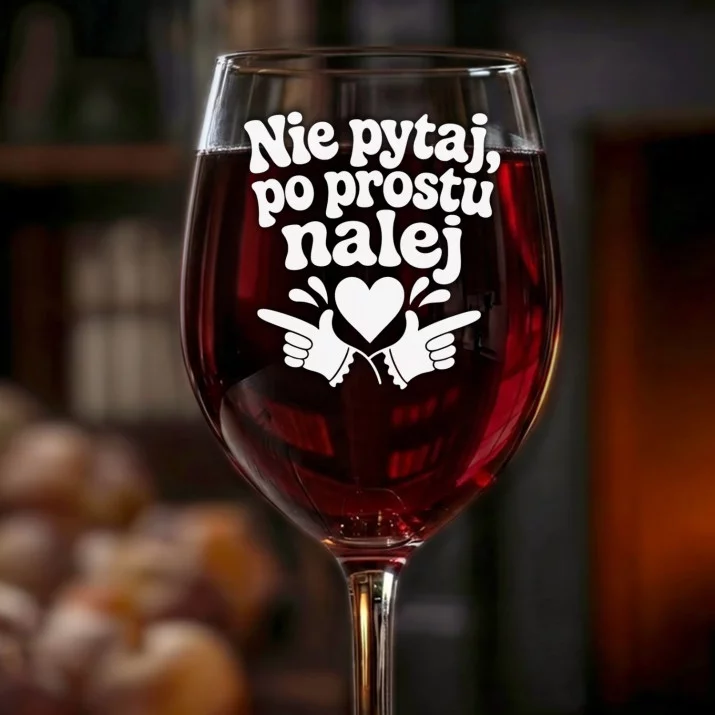 Kieliszek Do Wina Dla Narzeczonej Prezent Na Dzień Dziewczyny Dla Kobiety: Nie Pytaj, Nalej Kieliszek Do Wina Dla Narzeczonej Prezent Na Dzień Dziewczyny Dla Kobiety: Nie Pytaj, Nalej
