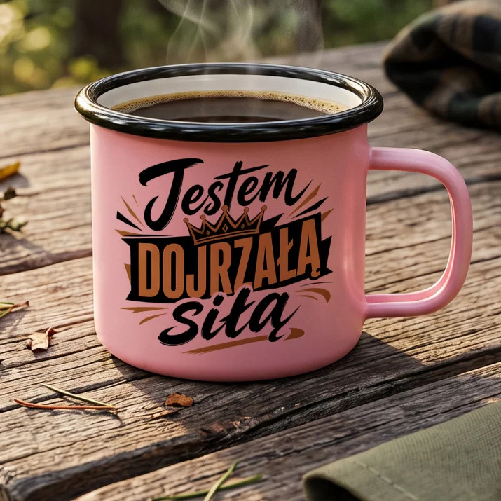 Kubek Emaliowany Na 60 Lat Prezent Dla 60 Latki Kobiety: Dojrzała Siła Kubek Emaliowany Na 60 Lat Prezent Dla 60 Latki Kobiety: Dojrzała Siła