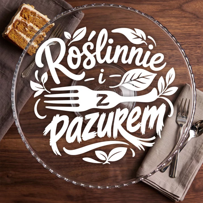 Patera Na Ciasto Dla Weganki Prezent Dla Kobiety: Roślinny Pazur Patera Na Ciasto Dla Weganki Prezent Dla Kobiety: Roślinny Pazur
