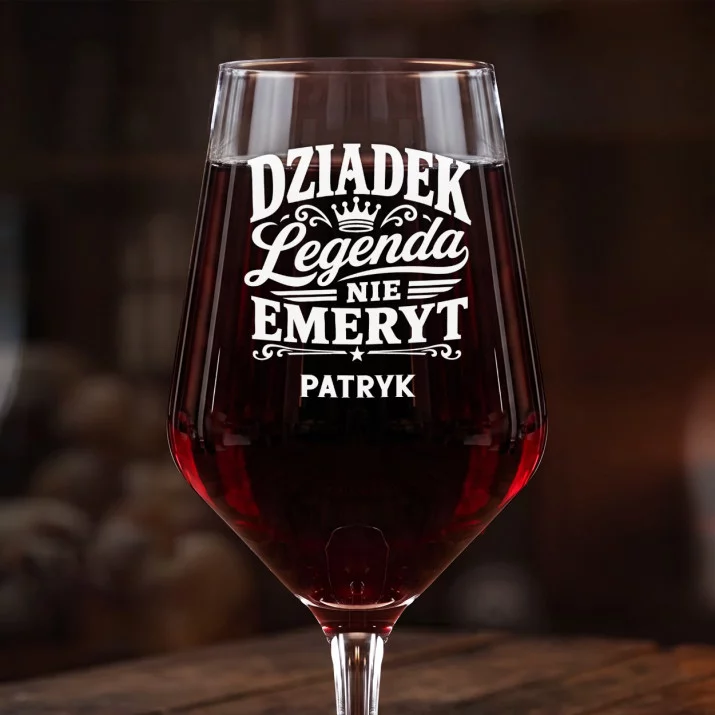 Mega Kieliszek Do Wina z Grawerem Dla Dziadka Prezent Na Dzień Dziadka Dla Mężczyzny: Dziadek Legenda Mega Kieliszek Do Wina z Grawerem Dla Dziadka Prezent Na Dzień Dziadka Dla Mężczyzny: Dziadek Legenda
