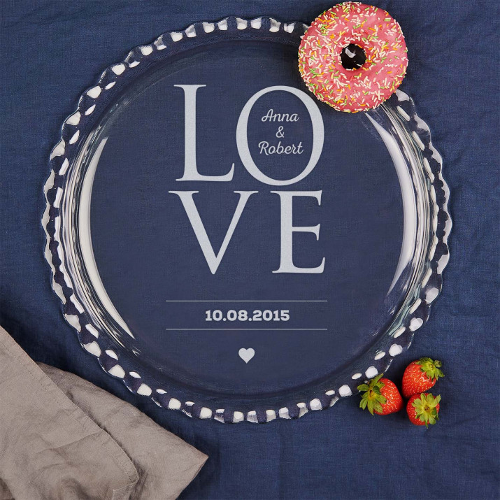 Love together - Płaska patera na ciasto