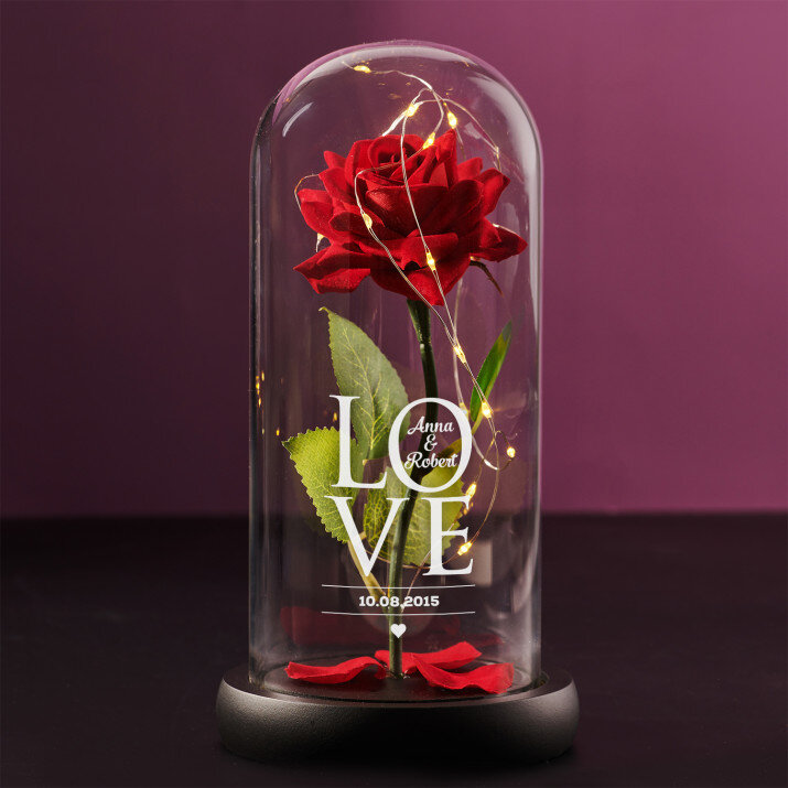 Love - Wieczna róża w szkle