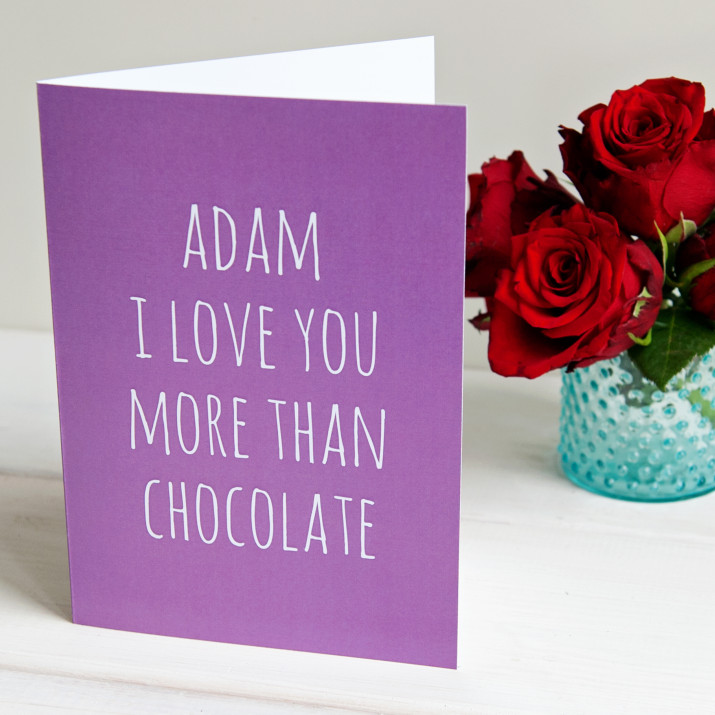 Love you more than chocolate - kartka z życzeniami