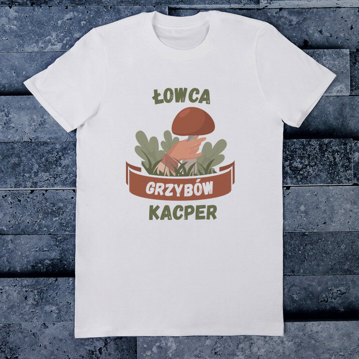 Łowca grzybów - Koszulka męska z nadrukiem