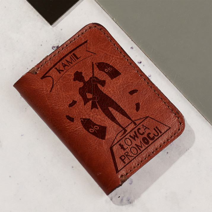 Łowca promocji - Skórzany portfel z bilonówką
