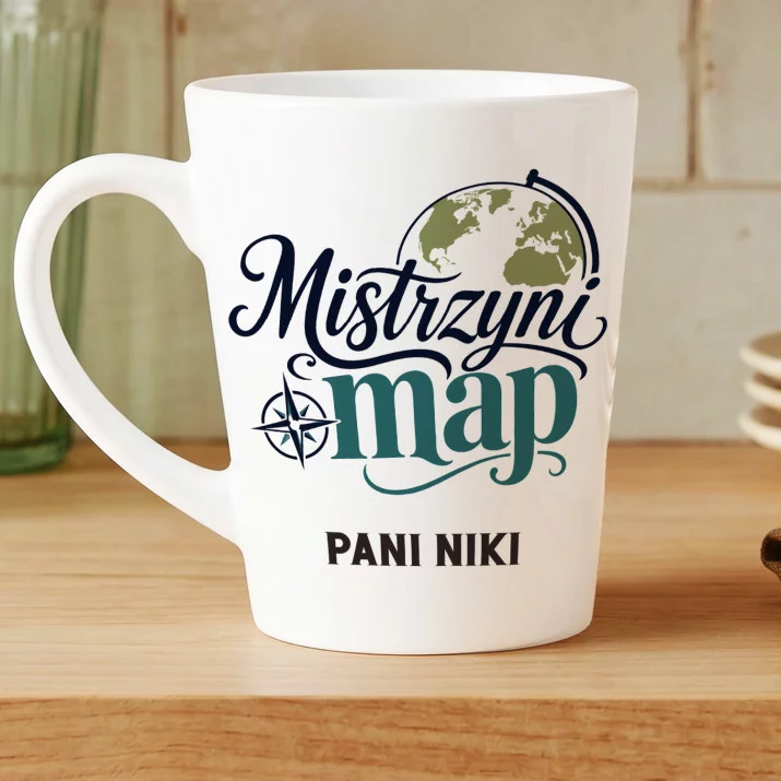 Kubek Personalizowany Dla Nauczycielki Geografii Prezent Na Dzień Nauczyciela Dla Kobiety: Mistrzyni Map