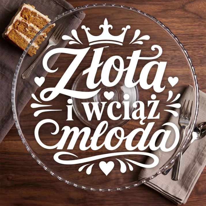 Patera Na Ciasto Na 50 Lecie Ślubu Prezent Dla Kobiety: Złota Elegancja Retro
