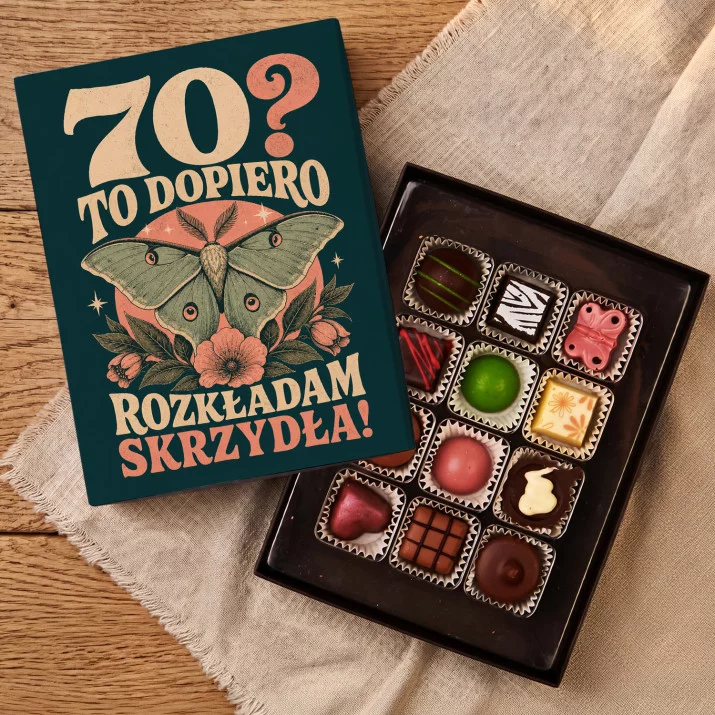 Czekoladki Na 70 Urodziny Prezent Dla Kobiety: 70? Rozkładam Skrzydła Czekoladki Na 70 Urodziny Prezent Dla Kobiety: 70? Rozkładam Skrzydła