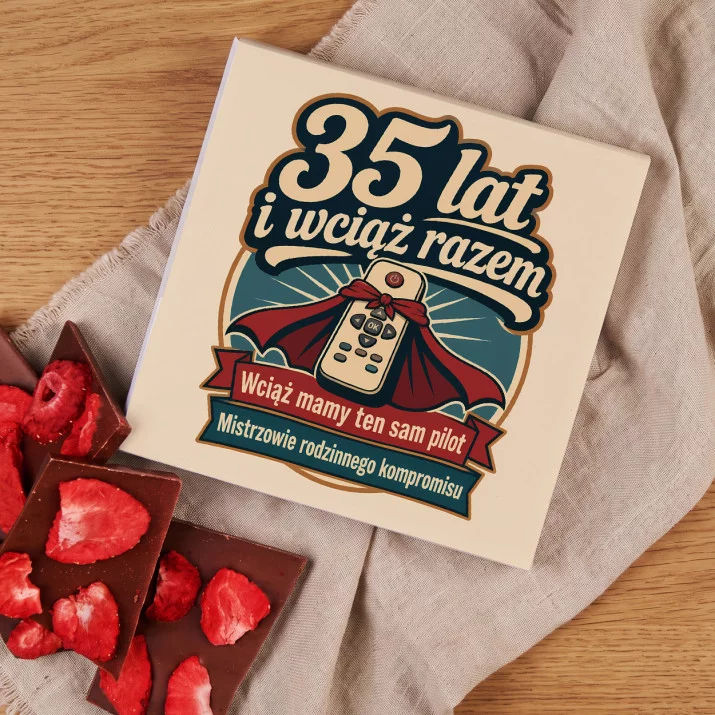 Czekolada Z Truskawkami Na 35 Lecie Ślubu Prezent Na Walentynki Dla Pary: Zabawny Duet Retro Czekolada Z Truskawkami Na 35 Lecie Ślubu Prezent Na Walentynki Dla Pary: Zabawny Duet Retro