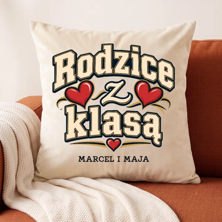Poduszka Dekoracyjna Dla Mamy i Taty Prezent Dla Pary: Rodzice Z Klasą