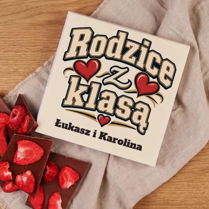 Czekolada z Truskawkami Dla Mamy i Taty Prezent Dla Pary: Rodzice Z Klasą Czekolada z Truskawkami Dla Mamy i Taty Prezent Dla Pary: Rodzice Z Klasą
