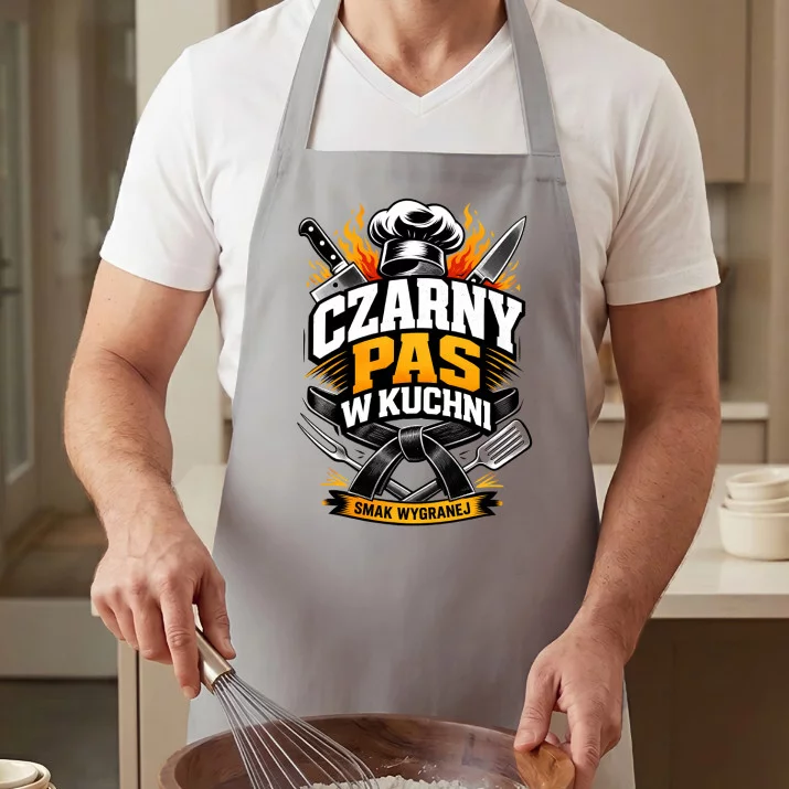 Fartuch Na Dzień Chłopaka Prezent Dla Chłopaka Mężczyzny: Czarny Pas W Kuchni