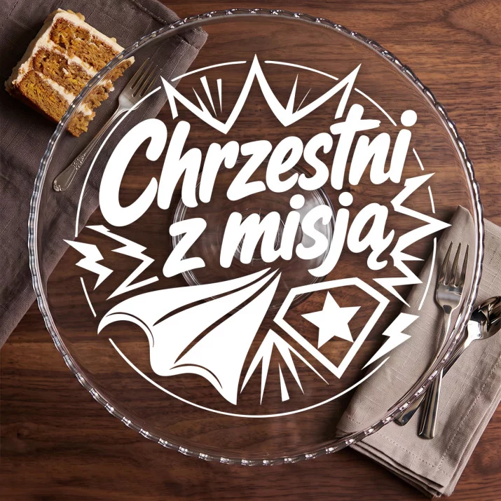 Patera Na Ciasto Dla Chrzestnych Prezent Dla Pary: Bohaterscy Opiekunowie Patera Na Ciasto Dla Chrzestnych Prezent Dla Pary: Bohaterscy Opiekunowie