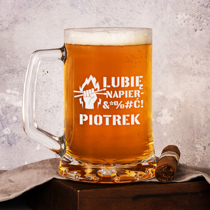 Lubię napier&*%#ć - Kufel na piwo
