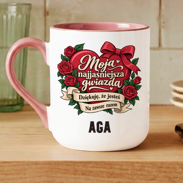 Kubek Personalizowany Dla Dziewczyny Prezent Na Dzień Dziewczyny Dla Kobiety: Moja Najjaśniejsza Kubek Personalizowany Dla Dziewczyny Prezent Na Dzień Dziewczyny Dla Kobiety: Moja Najjaśniejsza