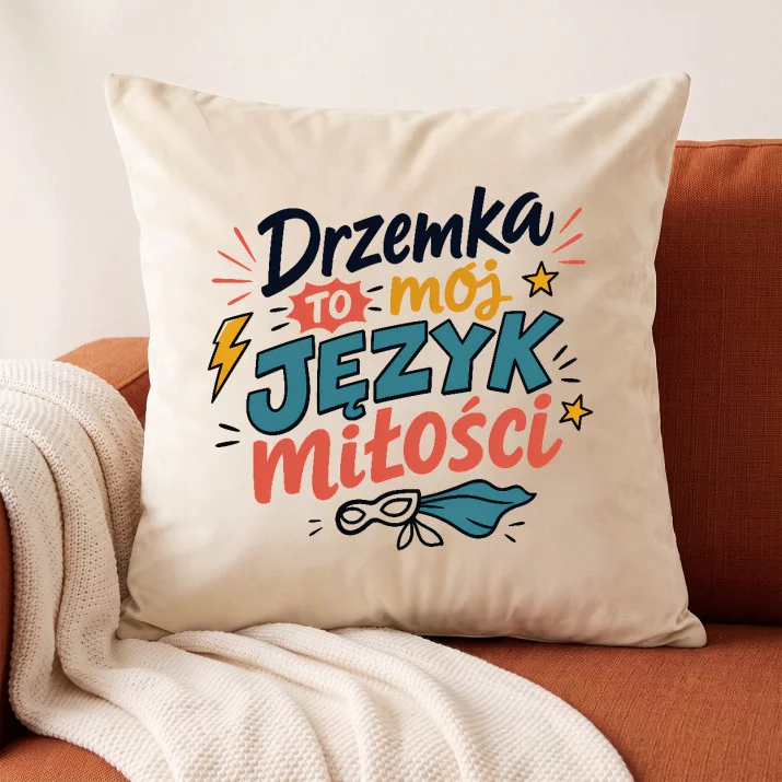 Poduszka Dekoracyjna Na Walentynki Prezent Na Rocznicę Dla Kobiety: Miłosna Drzemka Poduszka Dekoracyjna Na Walentynki Prezent Na Rocznicę Dla Kobiety: Miłosna Drzemka