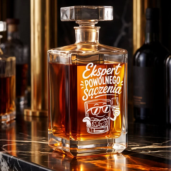 Karafka Do Whisky z Grawerem Dla Seniora Prezent: Spokojne Sączenie Karafka Do Whisky z Grawerem Dla Seniora Prezent: Spokojne Sączenie