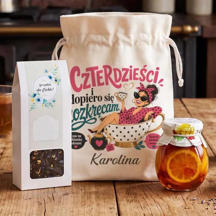 Zestaw Herbaciany Na 40 Prezent Na 40 Urodziny Dla Kobiety: Herbaciana Rozkręcona