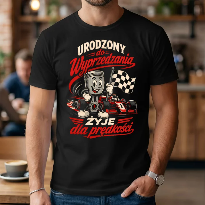 Koszulka Męska Dla Fana F1 Prezent Dla Mężczyzny: Do Wyprzedzania