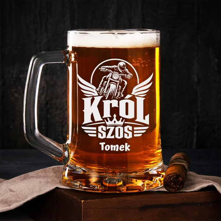 Kufel Personalizowany Dla Motocyklisty Prezent Dla Mężczyzny: Król Szos Kufel Personalizowany Dla Motocyklisty Prezent Dla Mężczyzny: Król Szos