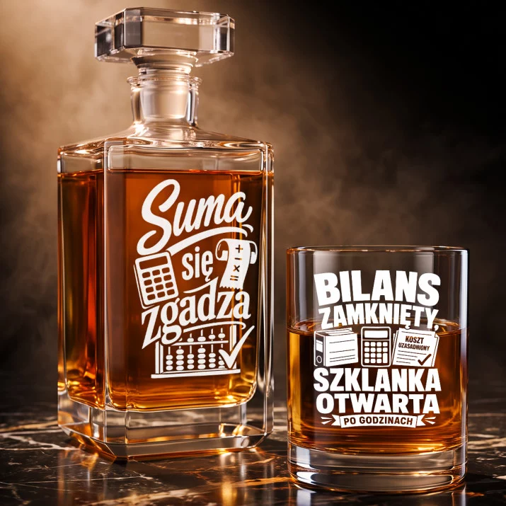 Zestaw Do Whisky Dla Księgowego Prezent Dla Mężczyzny: Księgowy Z Humorem Zestaw Do Whisky Dla Księgowego Prezent Dla Mężczyzny: Księgowy Z Humorem