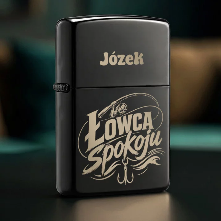 Zapalniczka z Grawerem Dla Wędkarza Prezent Dla Mężczyzny: Łowca Spokoju