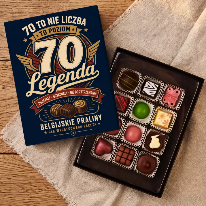 Czekoladki Na 70 Urodziny Prezent Dla Mężczyzny: Legenda 70 Praliny Czekoladki Na 70 Urodziny Prezent Dla Mężczyzny: Legenda 70 Praliny