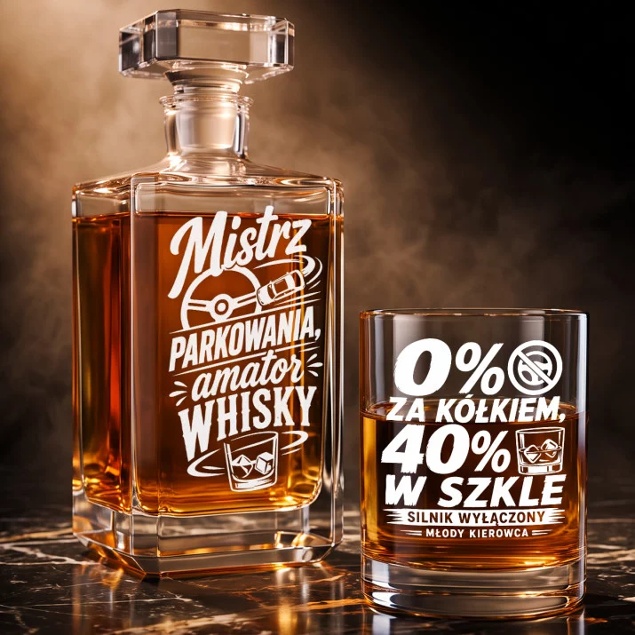 Zestaw Do Whisky Dla Młodego Kierowcy Prezent Dla Mężczyzny: Kierowca Z Humorem Zestaw Do Whisky Dla Młodego Kierowcy Prezent Dla Mężczyzny: Kierowca Z Humorem