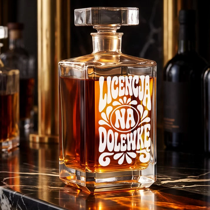 Karafka Do Whisky z Grawerem Na 18 Prezent: Licencja Na Dolewkę