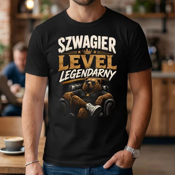Koszulka Męska Dla Szwagra Prezent Dla Mężczyzny: Level Legendarny
