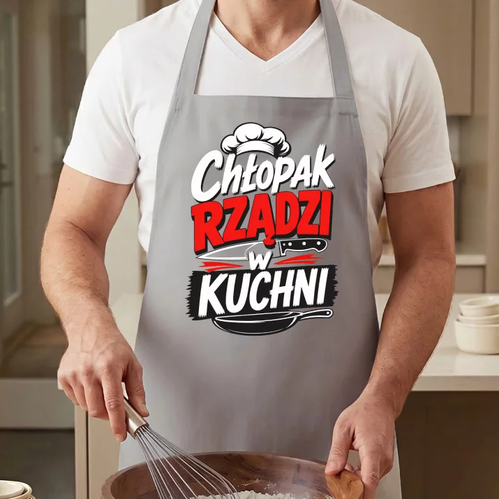 Fartuch Dla Chłopaka Prezent Na Dzień Chłopaka Dla Mężczyzny: Chłopak Rządzi W Kuchni