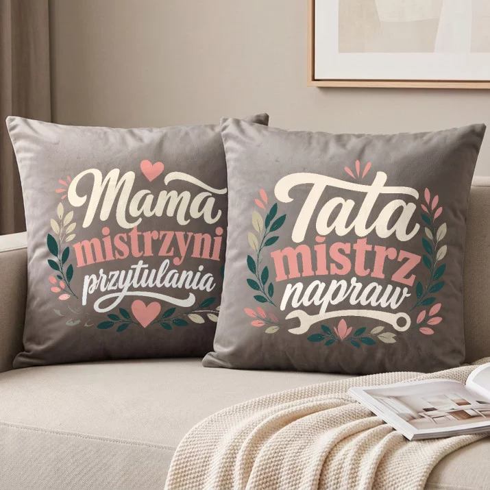 Poduszki Dekoracyjne Dla Mamy i Taty Prezent Dla Pary: Mistrzowie Domowego Poduszki Dekoracyjne Dla Mamy i Taty Prezent Dla Pary: Mistrzowie Domowego