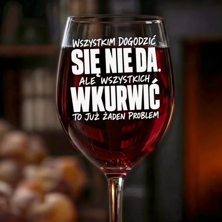 Kieliszek Do Wina Dla Koleżanki Prezent Dla Kobiety: Wszystkim Dogodzić Się Nie Da Kieliszek Do Wina Dla Koleżanki Prezent Dla Kobiety: Wszystkim Dogodzić Się Nie Da