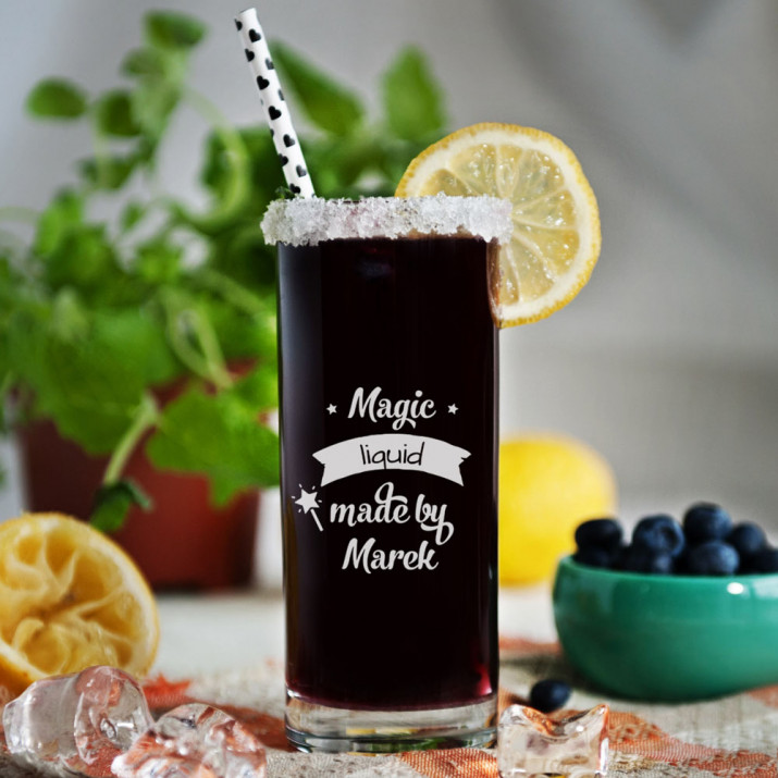 Magic liquid - Grawerowana Szklanka do drinków