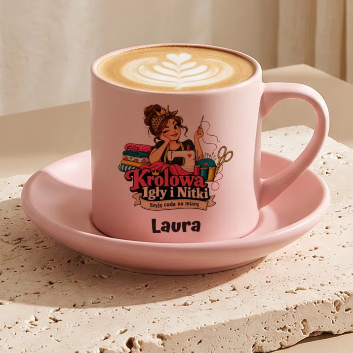 Filiżanka Personalizowana Dla Krawcowej Prezent Dla Kobiety: Królowa Igły I Nitki