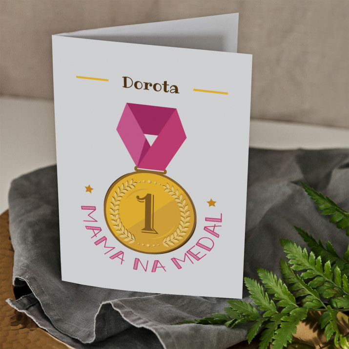 Mama na medal - kartka z życzeniami