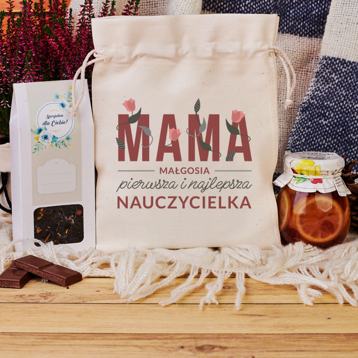 Mama pierwsza i najlepsza nauczycielka - Zestaw Herbaciany w Woreczku