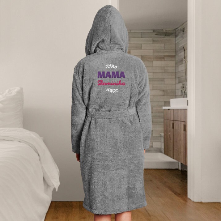 Mama - Szlafrok polarowy z kapturem
