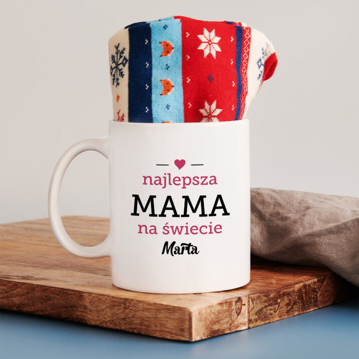 Mama - Zimowe skarpetki w kubku